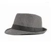 Geradas cavalheiros primavera verão moda feminina fedoras chapéus universal britânico vintage simples casualn party jazz chapéu para homens bon bargo