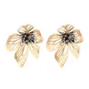 Dangle Earrings Beautiful Flowers Designer For Women Fashion Vintage Jewelry Golden Color 2023 Trend Aesthetic Accessories