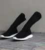 Botas de meia de algodão de tecido masculino punk rock street trainer botas altas
