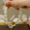 Strand vintage elegant pärlstav hand juveliga repvänner koreanska armband armband imitation hetian jade kvinnor kinesiska armband