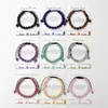 Strand 10st mannen gevlochten kleurrijke energiesteen armband met berichtkaart sieraden relatiegeschenk handgemaakte kristallen vriendschapsarmband