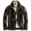 Herren Pelz Kunstpelz Winter Nerz Pelzmantel Herren Revers Trend warmer Pelzmantel Allinone Jacke 231130