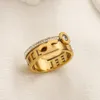 Designer smycken varumärke förpackning smycken designer ringer kvinnor älskar charms bröllop leveranser guldpläterad rostfritt stål fin fingerring