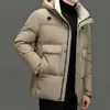 Desant Pant thicken warm hard down jacket winter knee coat hooded morning leisure extra thick