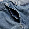 Jeans pour femmes Chromese Jeanbaggy Jeans hommes couronne noir jambe large perles veste pour homme violet pantalon classique violet Jeans Denim Shorts 229