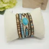 Kette, kreatives Design, natürliche Druzy-Steinperle, 5 Wickel, Statement-Boho-Kristall-Armband, Schmuck 231130