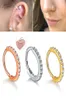 Small Size Real Septum Rings Pierced Piercing Septo Nose Ear lage Tragus Helix Piercing Clicker Rings Body Jewelry9134234