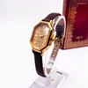 Wristwatches Garland Gold Plated Long Octagonal Square Retro Raised Edge Mirror Belt Exquisite Quartz Watch Women