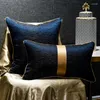 Poduszka 1PCS Zatrudniona patchwork Coverss Senior Blue Throw Case na salon sypialnia Sofa dekoracyjna
