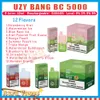 100% Original UZY BANG BC5000 Puffs Disposable Vape Pen 10ml Pre filled Pod Mesh Coil Puffs 5k E Cigarette Rechargeable Air Conditioning 0% 2% 3% 5%