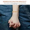 Charm Bracelets Adjustable Bracelet Women Decor Bamboo Empty Crystal Holder Stainless Steel Braided Miss Brackets