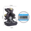 Oggetti decorativi Figurine Lucky Feng Shui Elefante Dio Statua Decorazione della casa Artigianato Cascata di incenso in ceramica con sfera che cambia colore a LED 231130