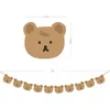 Party Decoration Cute Bear Banner Set First Baby Shower 2 3 Years Old Age Happy Birthday Backdrop Supplies