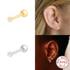 Kolczyki stadninowe Canner 925 Sterling Silver Flower Rose Gold Ricing For Women Fine Jewelry Making Aretes W5