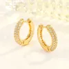 Stud Real 18 Oro amarillo 1 quilate Pendiente de diamante Hembras Fine Aros Mujer Oreja 18K Oro Orecchini Pendientes de piedras preciosas para mujeres 231130