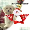 Ropa para perros Navidad lindo gato diadema fieltro sombrero sombrero ciervo asta corona santa claus traje cosplay tocado accesorios para mascotas gota DHK8O