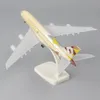 Aircraft Modle Metal Model 20 cm 1 400 Etihad A380 Replica Alloy Material Aviation Simulation Children Boy 231201