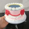 Autres fournitures de fête d'événement Faux gâteau Simulation Gâteau aux fruits Modèle Faux Gâteau d'anniversaire Dessert Accessoires Décoration de table douce Ornements de fenêtre Décor à la maison 231201