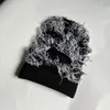 Beanie Skull Caps 1 PCS Y2K Tassel Balaclava Angustiado Malha Full Face Ski Máscara Shiesty Colorblock Knit Fuzzy 231130