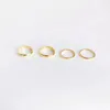 Anillos de boda sin deslustre, acero inoxidable delicado, nudillo chapado en oro de 18 quilates para dama, resistente al agua, minimalista, oro, mujer 231130