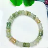 Bangle Natural Garden Quartz Ágata Pulseira Bead Cristal Cura Pedra Moda Gemstone Jóias Presente 8x12mm 1 PCS