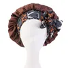 Neue Frauen Satin African Print Schlafen Hut Nacht Schlaf Kappe für Frauen Dusche Caps Schlafen Haar Bonnets Verstellbare Kappe kopf Abdeckung