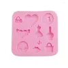 Moldes de cozimento Ferramenta de pastelaria de casamento Silicone Fondant Mold Sugar Craft Cozinha Topper Decoração Bolo Biscoito