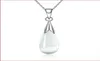 New Fashion Pink White Opal Cats Eye Stone Water Drop Pendant Waterwave Chain Women Bridal Wedding Jewelry Necklace2620510