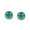 Stud Earrings Colorful Face For Women Geometric Round Design Stage Decoration Party Accessories Jewelry Wholesale