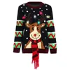 Women's Sweaters Women LED Light Up Sweater Christmas Cartoon Reindeer Elk Knit Pullover Funny Party Jumper Tops Red Christmas Ugly Sweater 231130