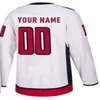 Patch do campeão final da Stanley Cup 2018 Qualquer nomeNO. Capitais de camisas de hóquei personalizadas em branco 8 Alex Ovechkin T.J. Saudação à bandeira branca roxa de Oshie