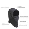 Motorcycle Helmets Winter Outdoor Riding Hat Neck Warmer Double Layered Plush Thicken Windproof Ski Bib Cold Hood Fleece Thermal Balaclava