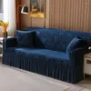 Chair Covers Solid Color Thickened Lace Crystal Velvet Sofa Cushion Light Luxury Cover Full Coverage Elastic Fabric