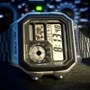Armbandsur Digitalklocka Herrklockor Business Waterproof Stainless Steel Strap Wristwatch Men LED Alarm Clock Relogio