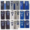 NCAA Tanie męskie #3 Grayson Allen Jersey 5 Tyus Jones 12 Justise Winslow Blue Białe Duke Blue Devils College Basketball Jerseys