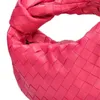 Tecido venetaabottegaa outono/inverno Jodie bolsa rosa vermelha mini bolinhos femininos 40XF