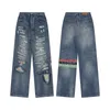 Jeans voor heren Y2k Street chic Gerafeld gat Baggy voor mannen en vrouwen Distressed Pantalones Hombre Casual denim broek Oversized cargobroek