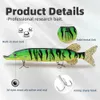 Przynęty przynęty 260 mm 108g 4-segmentalne życie realistyczne wędkarstwo przynęta wielokrotnie wyartykułowana 8-segment szczupła piżma pływacka crankbait twarda ryba 231130