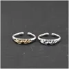 Charm Rings Ventfille 925 Sterling Sier Creative Lotus öppningsring för kvinnor Temperament Personlighet Trendiga smycken 2021 Ny Z0223 DR DHDOM