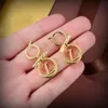 LW France BABY L0UISE pour femme boucles d'oreilles clous en or Boucles d'oreilles de créateur Plaqué or 18K T0P qualité reproductions officielles mode an266J