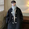 Мужское шерстяное пальто Zongke с капюшоном, зимнее длинное пальто, пальто, мужские куртки, корейская осенняя одежда, мужской плащ, шерстяное пальто 2023 231130