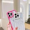 Coque de téléphone à paillettes couleur bonbon, étui arrière antichoc en TPU souple et Transparent pour iPhone 15 14 13 12 11 Pro Max