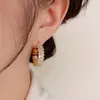 Dangle Earrings 2023 Exquisite Fresh Crystal Leaf Geometry Drop Fashion Luxury Multicolour Oil Drip Women Jewelry