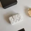 Luxe C Créateur De Mode Femmes Titulaire De La Carte Fold Rabat Modèle Classique Caviar En Peau D'agneau En Gros Noir Femme Petit Mini Portefeuille Sacs À Main Couleur Pebble Portefeuille En Cuir