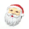 Party Masks Neon LED Lighting Father Christmas Mask Santa Claus Cosplay El blinkande kriss Kringle för Drop Delivery Home Garden Fest DHBLQ