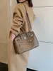 Borsa da donna di alta qualità H Designer Borsa in vera pelle Borsa di grande capacità 2024 Borsa a tracolla da donna nuova una spalla H con logo reale