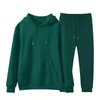 Kvinnors tvåstycksbyxor Spring Pure Cotton Casual Sports Two Piece kostym kan anpassas huva långärmad hoodie som kör 231201