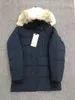 1cz5 Down Parkas Carson Canada 33 Men's Women's Couple Style Windproof and Cold Resistant Wolf Hair 3805