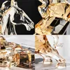 Decorative Objects Figurines Nordic Home Decoration Transparent Acrylic Animal Statue Living Room TV Cabinet Creative Sculpture Modern Craft Gift 231130