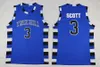 Maglia da basket NCAA One Tree Hill Ravens Brother Movie 3 Lucas 23 Nathan Scott Nero Bianco Blu